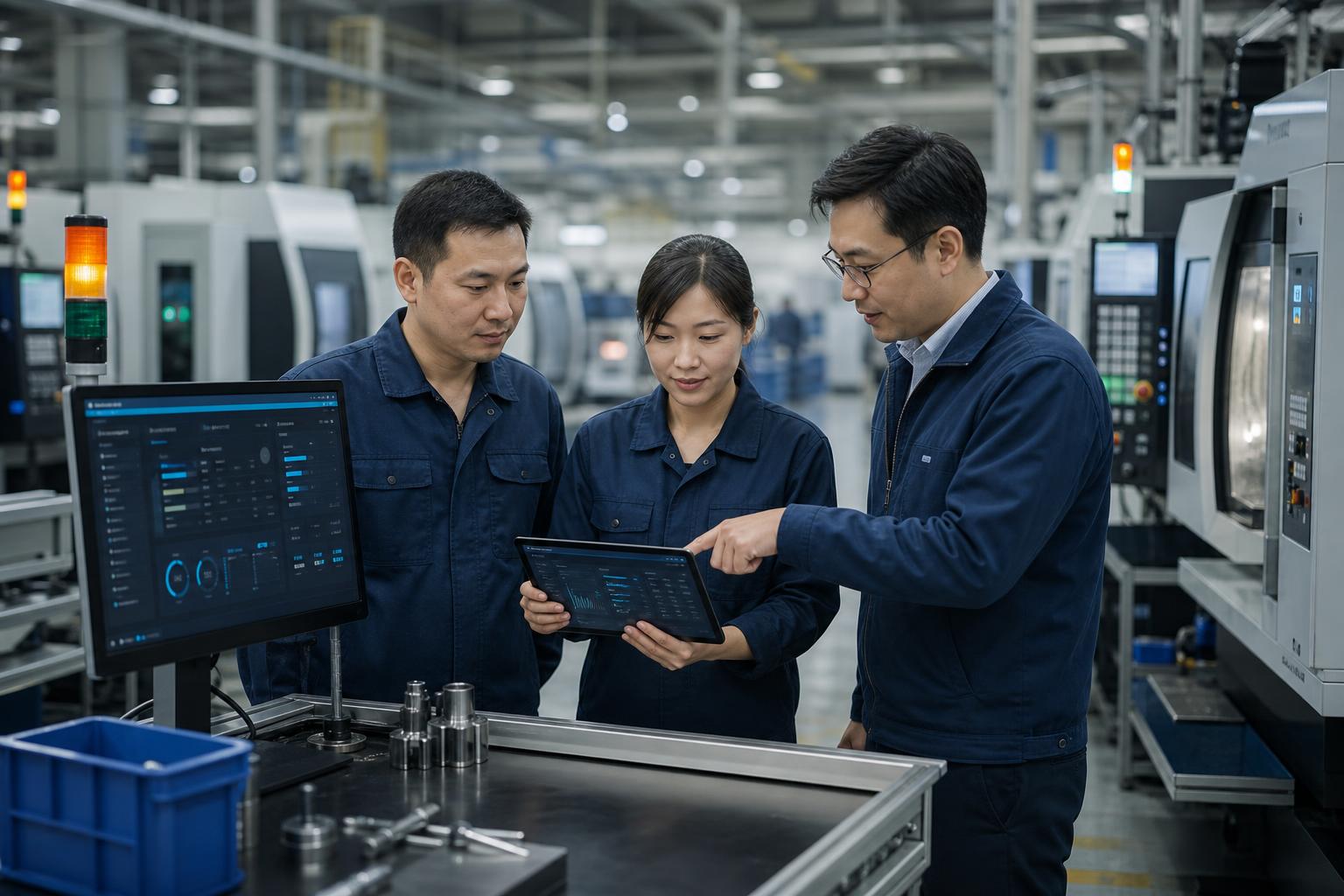MES 正式上線後由顧問陪同現場確認作業